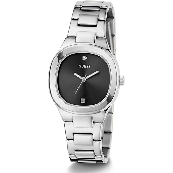 Guess ქალის საათი 32მმ ვერცხლისფერი / შავი
