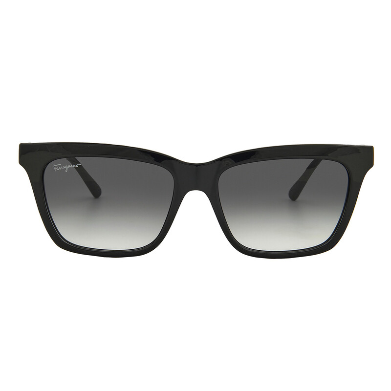 Ferragamo Grey Gradient Rectangular Ladies Sunglasses SF1027S 001 55